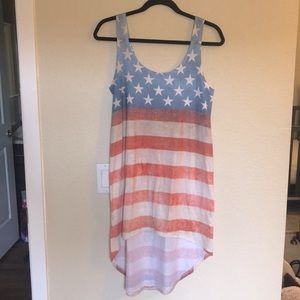American Flag High Low Dress